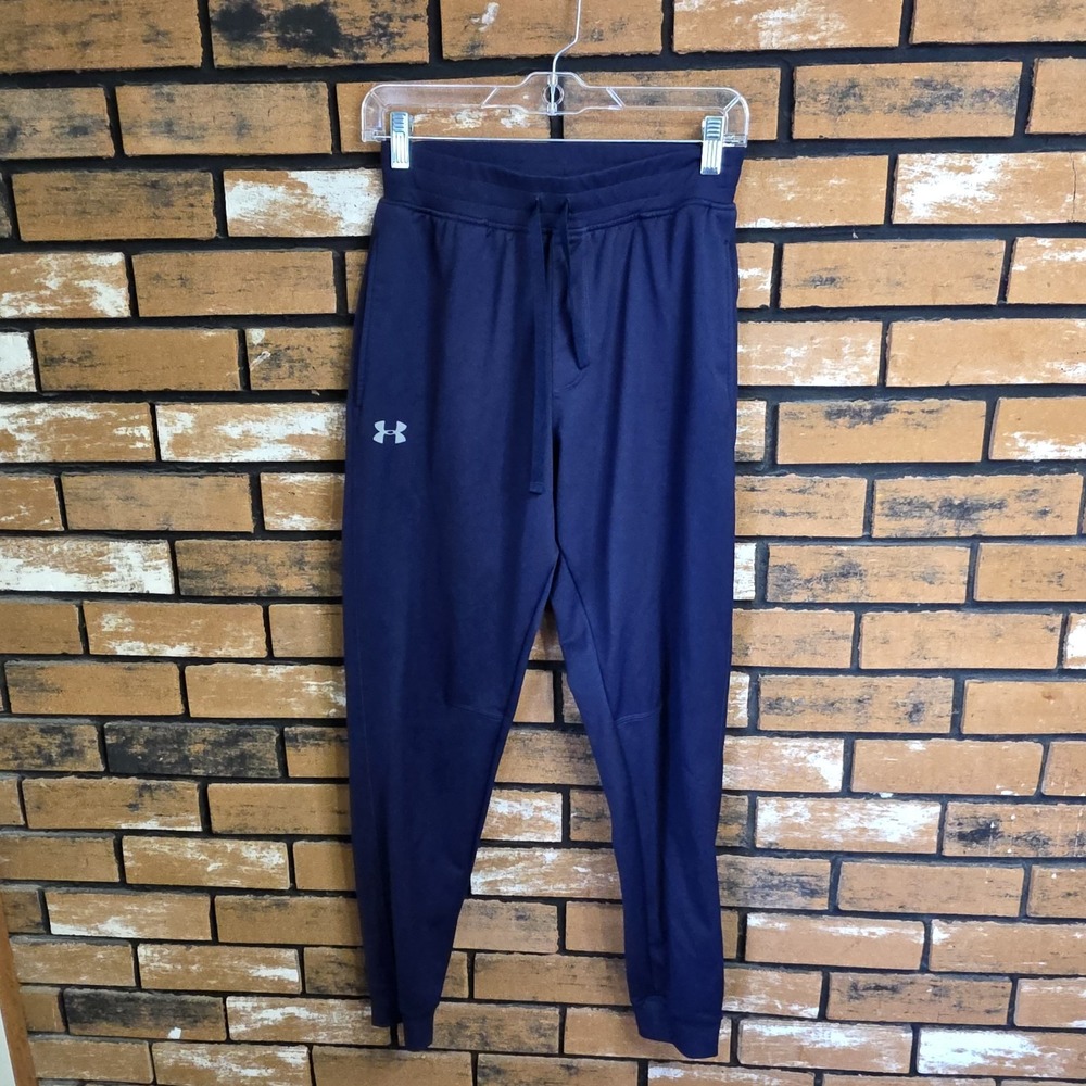 Under Armour‎ ColdGear Men's Small Navy Blue Jogger Pants Activewear Drawstring